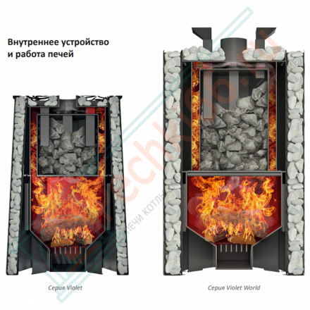 Печь для бани Violet Steel Romb Long Pro (Grill’D)