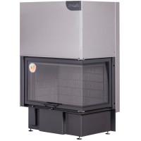 Топка Дельта 800 RB два стекла правая принтинг черный шамот (Экокамин)