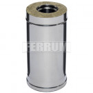 Сэндвич труба для дымохода L=0,5м (НЕРЖ-430/0,8-НЕРЖ-430/0,5) d-150/210 (Ferrum HF)