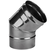 Отвод 45° без изол (НЕРЖ-321/0,5) d-180 (Дымок-Lux)