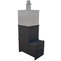 Печь для бани вертикальная с выступом, бак 120 л, до 22 м3