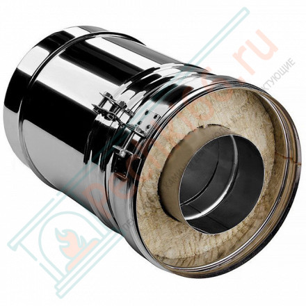 Труба V50R телескопическая с изол L=260-380 (AISI-321/0,8-AISI-304/0,5) d-160/260 (Вулкан-Cerablanket)