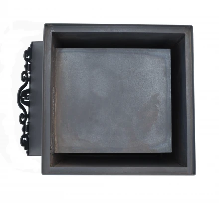 Печь для бани вертикальная мини с выступом, бак 100 л, до 18 м3