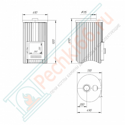 Печь для бани УЮТ-25 "Жадеит наборный" (Ферингер)