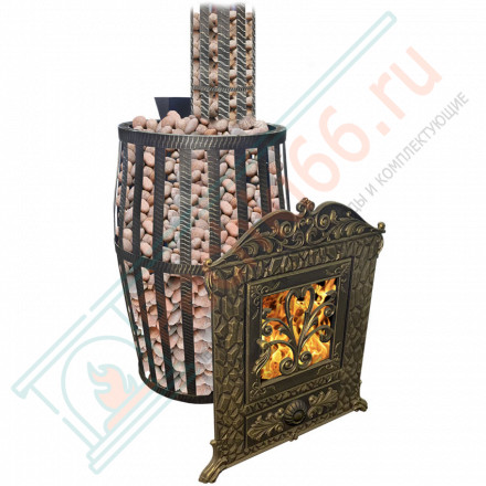 Печь чугунная для бани Verona 50 ЗК-нерж, Сетчатый Кожух (Березка)