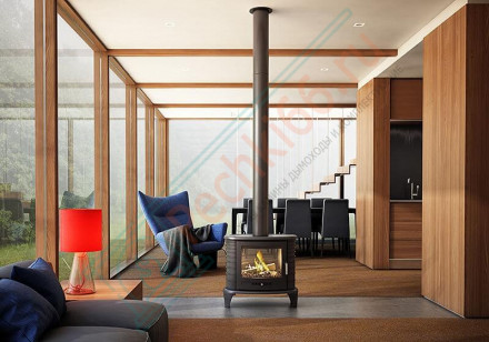 Чугунная печь-камин KOZA K8 T тунель (Kratki)