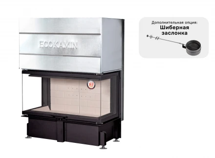 Каминная топка Дельта 1000 K три стекла (Экокамин)