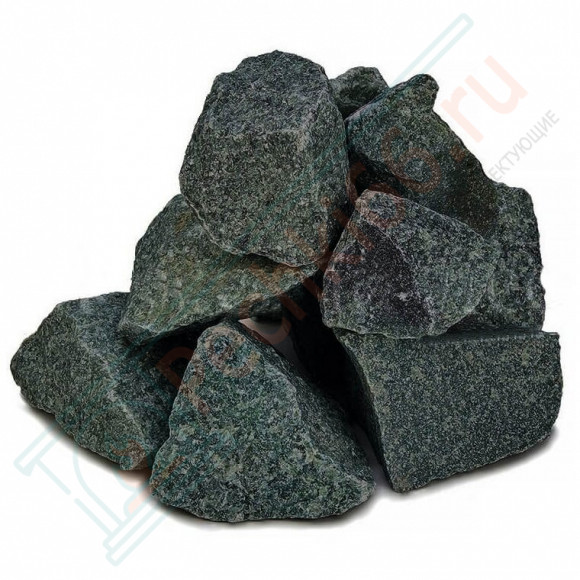 Камень для бани Пироксенит "Черный принц" колотый средний, м/р Хакасия (коробка), 10 кг в Казани