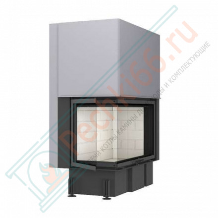 Топка Дельта 1000 RB два стекла правая черный шамот (Экокамин)